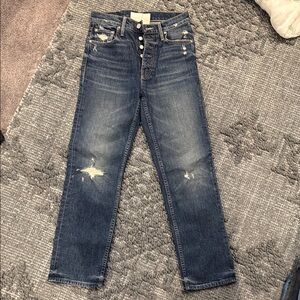 MOTHER Blue Ankle & Cropped Jeans